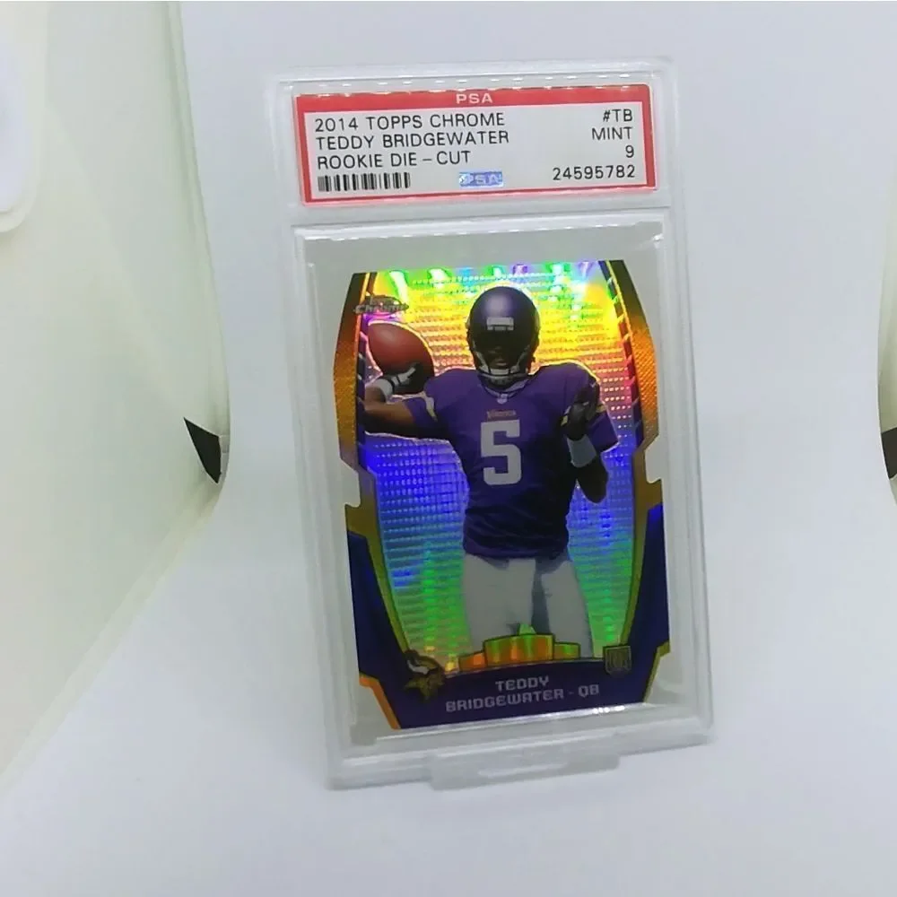 2014 TOPPS CHROME TEDDY BRIDGEWATER ROOKIE DIE-CUT PSA 9